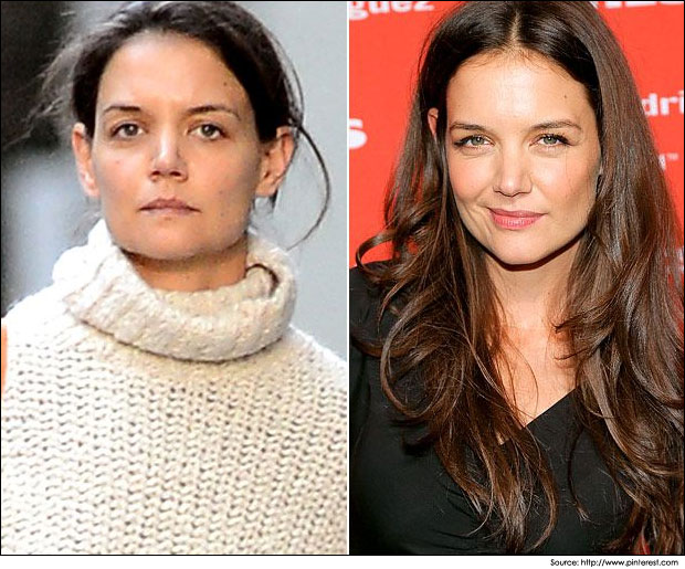 hollywood-stars-without-makeup-Katie-Holmes