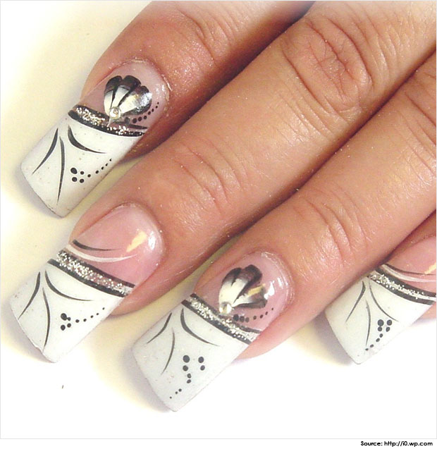 white-nail-art-for-weddings