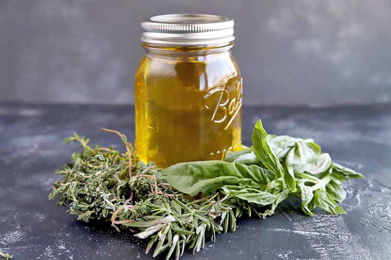 Basil infused olive oil