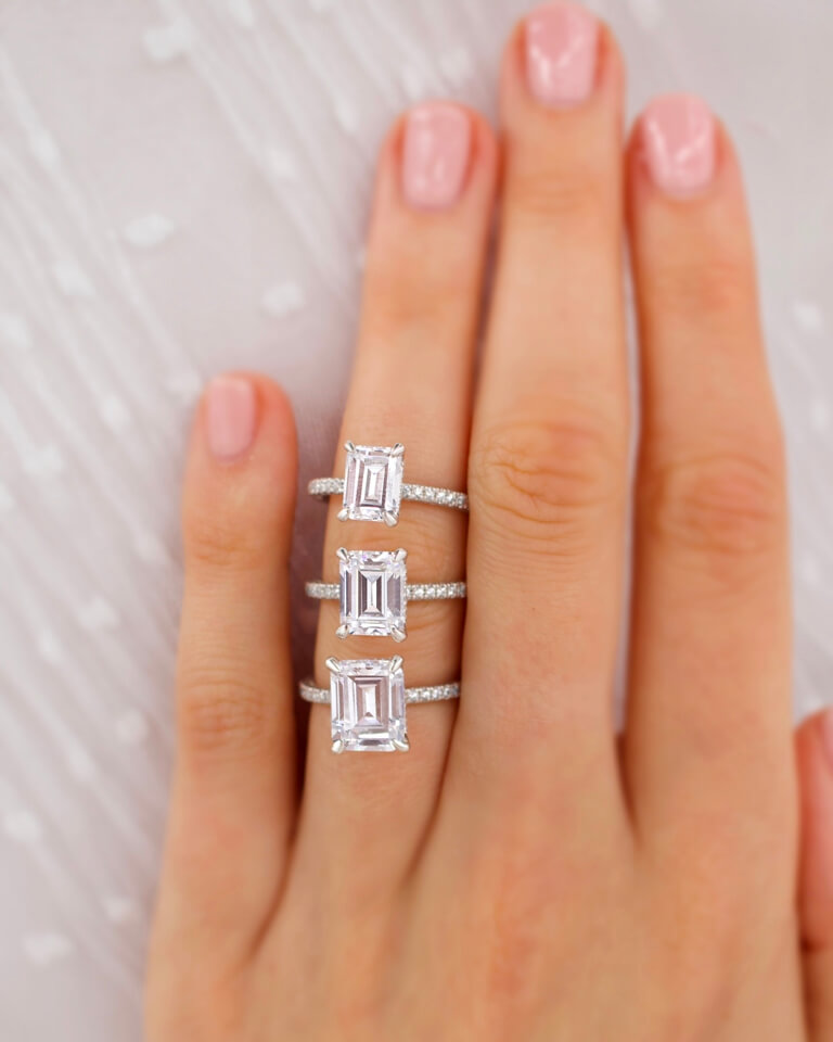 Moissanite engagement rings