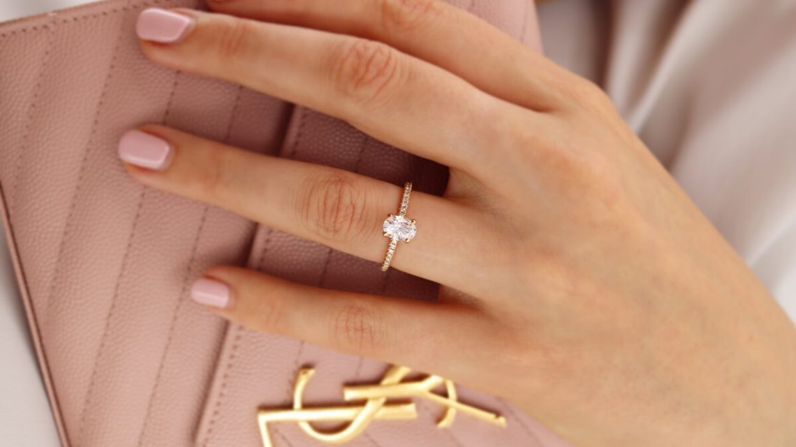 Lab created engagement rings